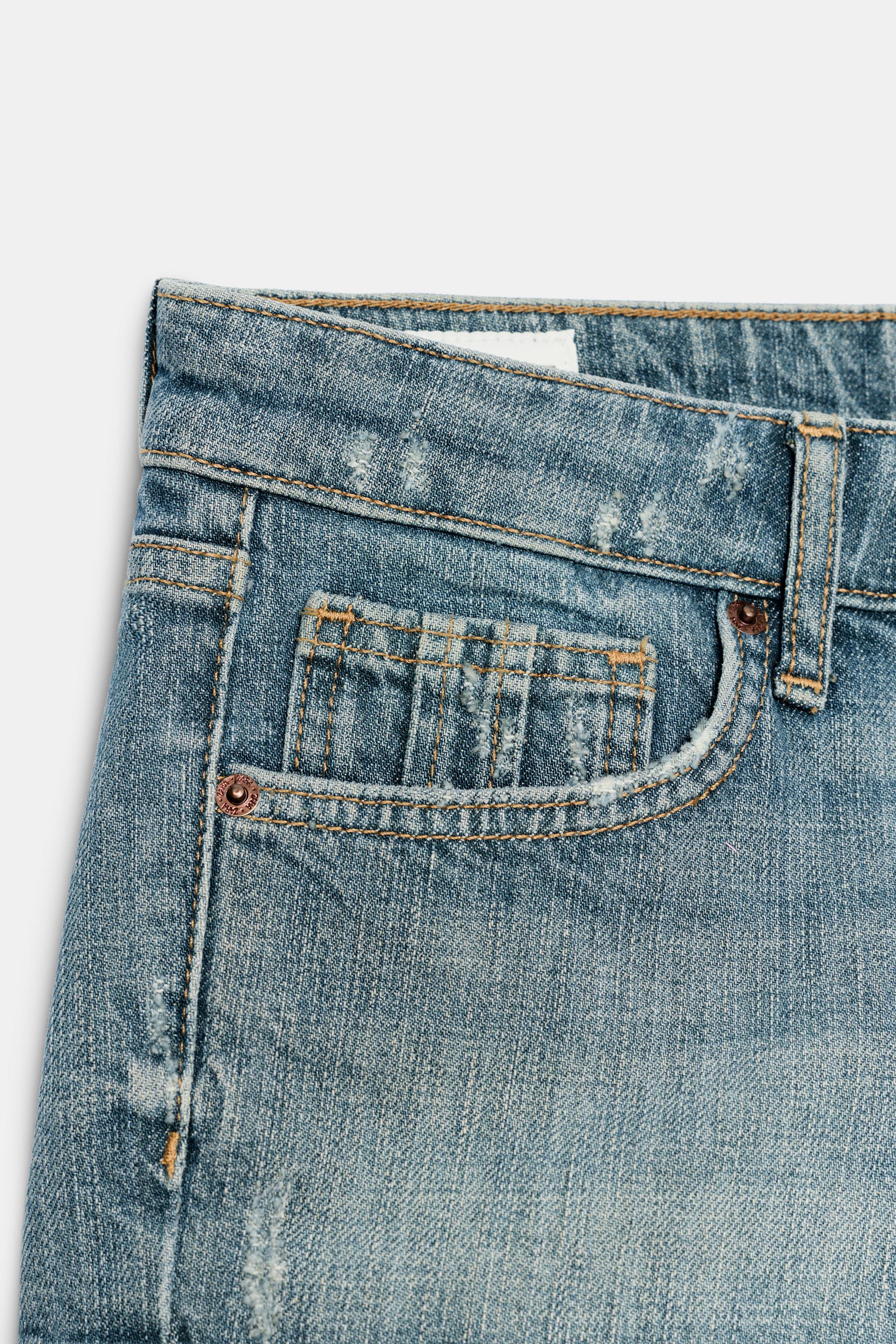 TRF LOW-RISE MINI DENIM SHORTS